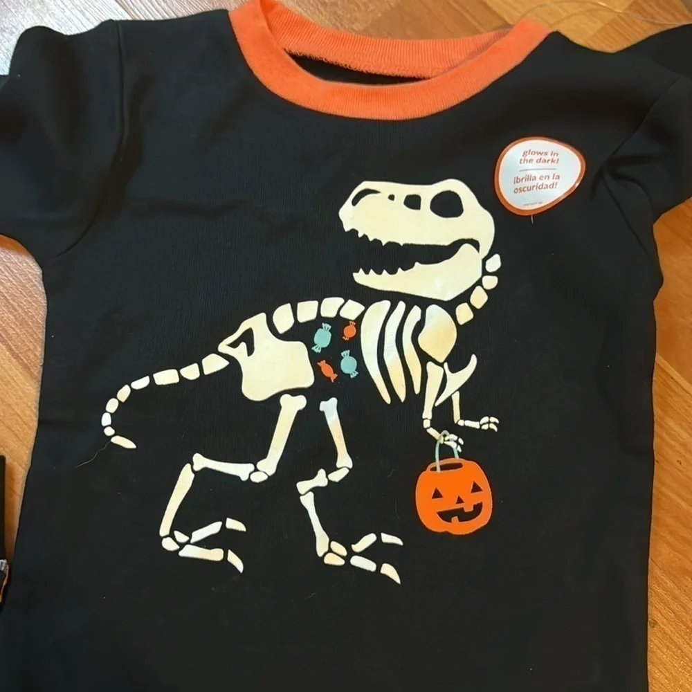 Carters 3T toddler Dino kids Halloween pj‎ set NWT